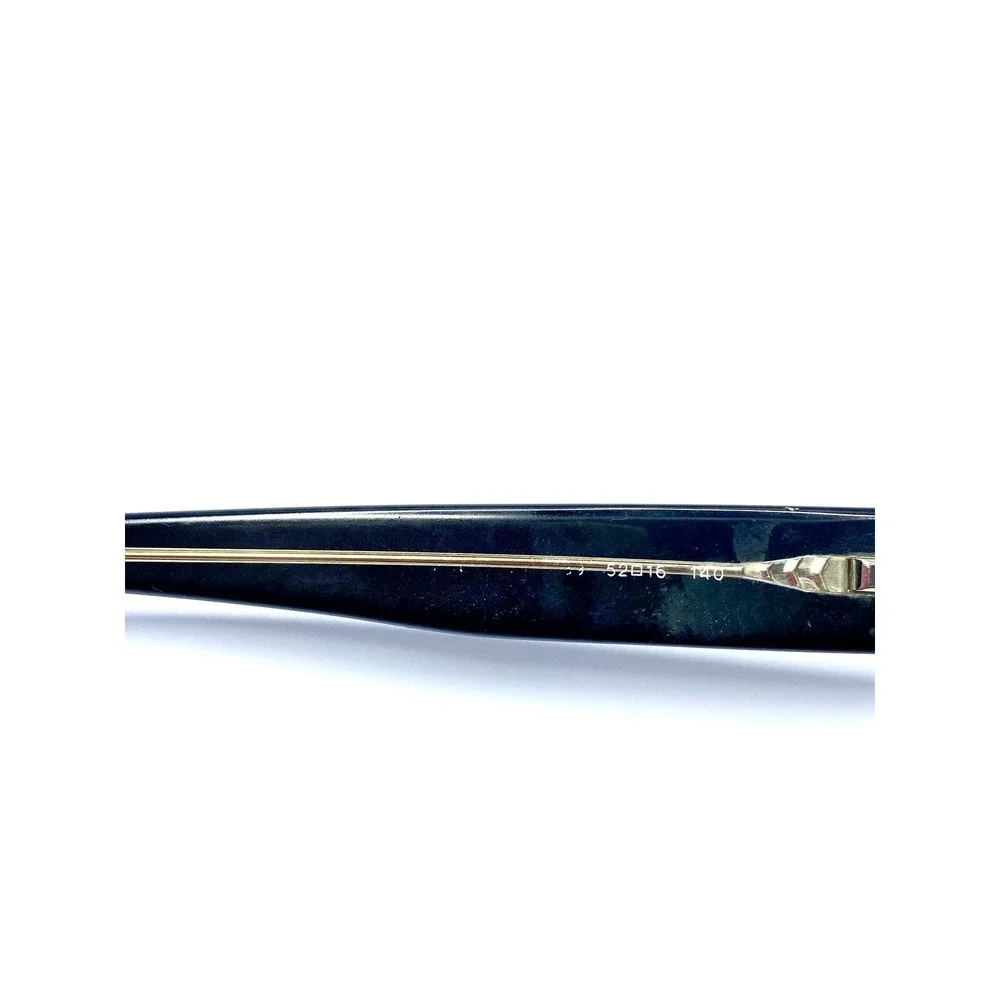 Versace Black Clear Rectangular Frame Eyeglasses Flex Temples Italy 52 16 140